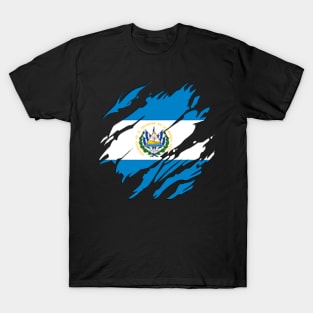 Proud El Salvador Flag, El Salvador gift heritage, Salvadorian girl Boy Friend Salvadoreño T-Shirt